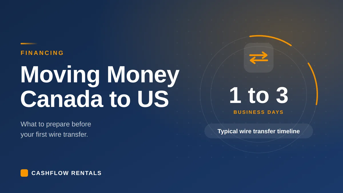 Moving money from Canada to the US to buy a rental property