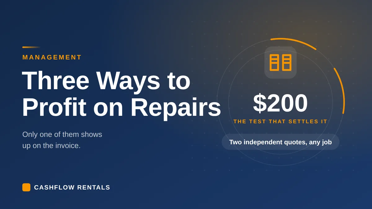 How property managers make money on repairs at a U.S. rental property