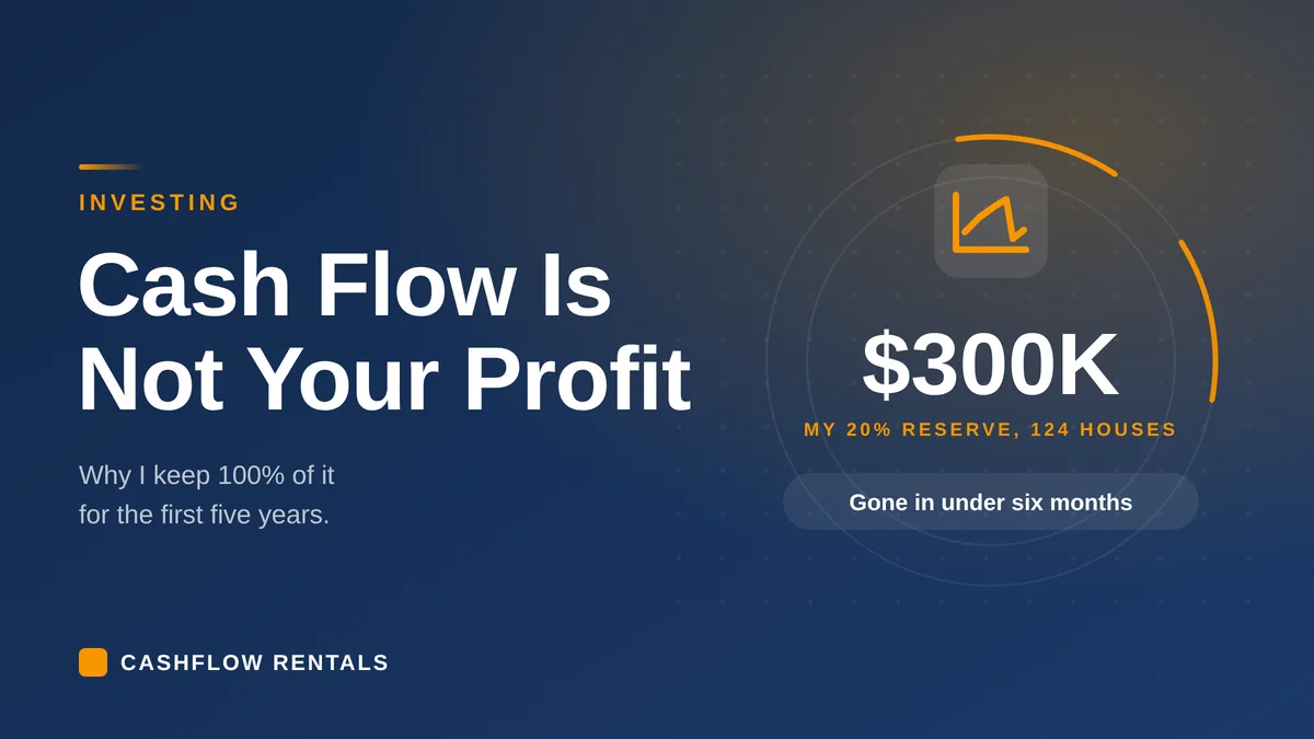Rental property cash flow is not your profit: why David Garner keeps 100% of it for five years