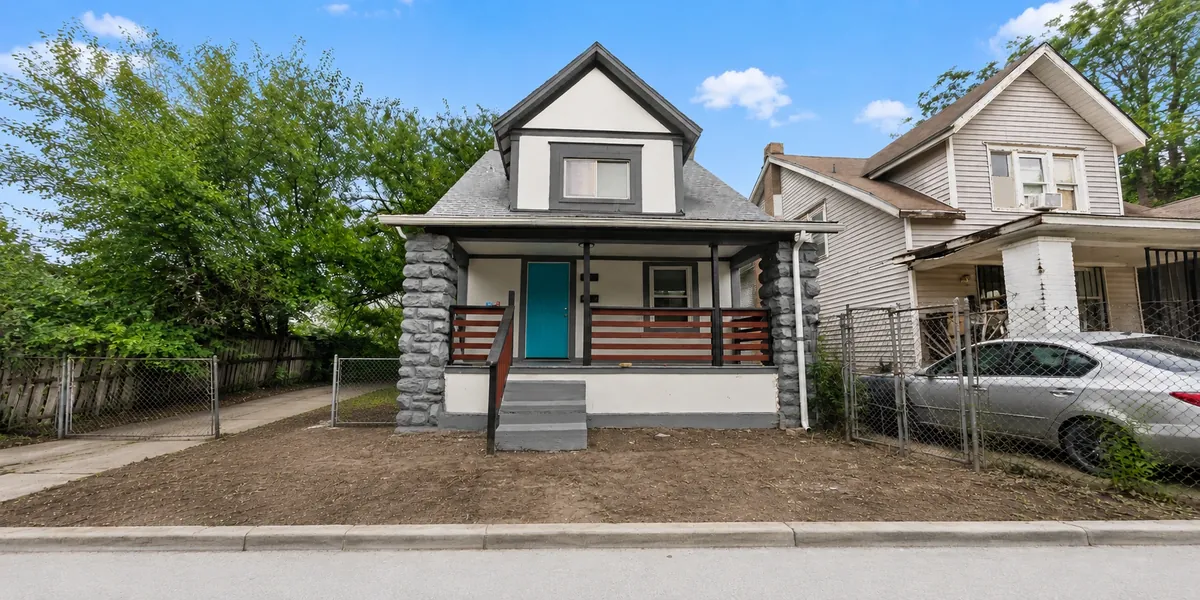 Exterior of the renovated single family rental home Karl purchased in Kansas City, Missouri