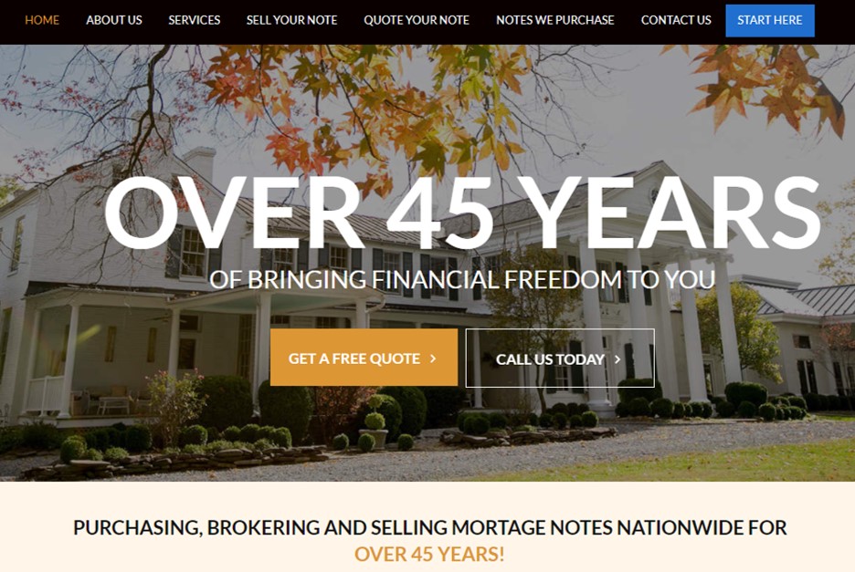 Edward J Adams buys, sells and brokers mortgage notes