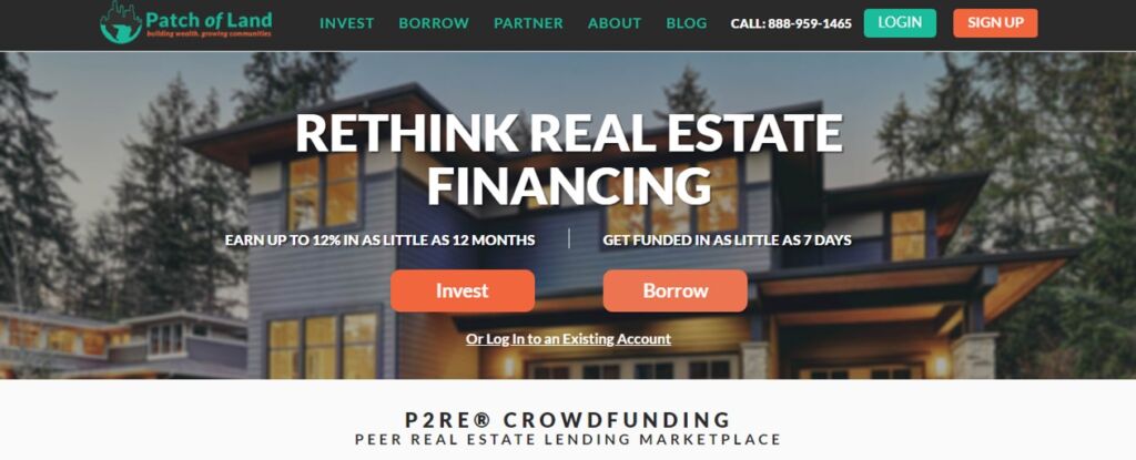 Patch of Land is a real estate debt crowdfunding website