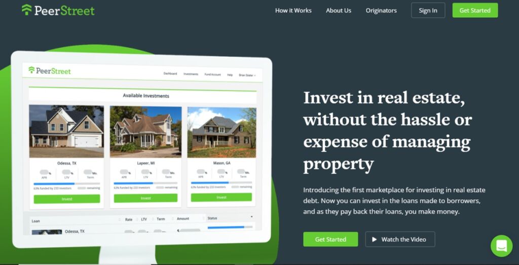 Peer Street offer accredited investors the opportunity to invest in mortgage notes