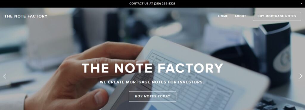 The Note Factory offers seller financed mortgage notes for sale