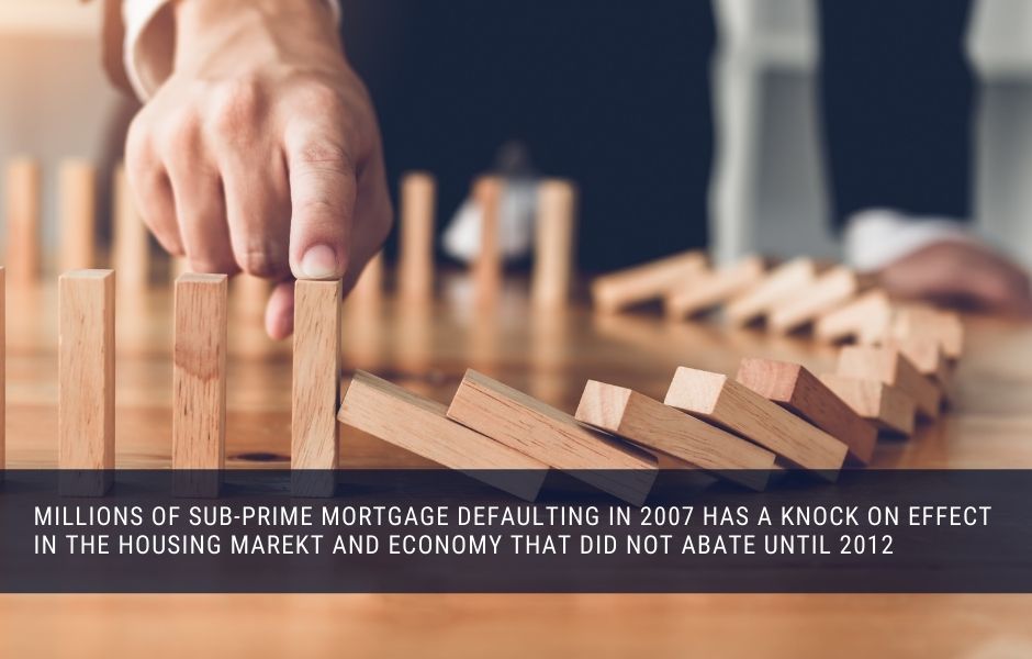 The US sub prime mortgage crisis became the global financial crisis