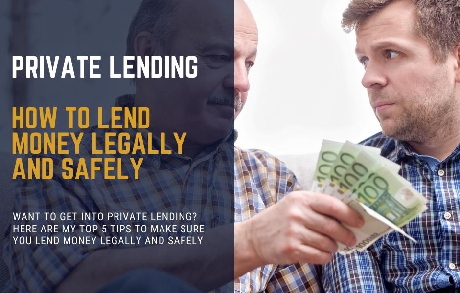 How to lend money legally and safely