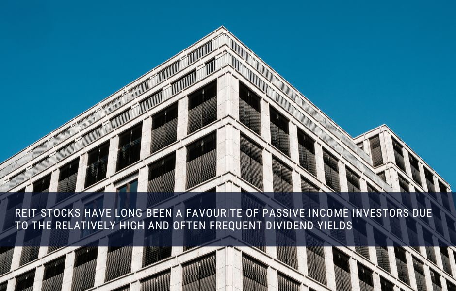 REIT stocks pay passive income to investor in the form of dividends