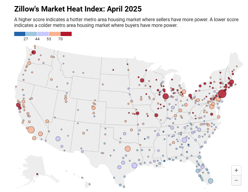 us-housing-market-heatmap-may-2025 US housing market heatmap may 2025