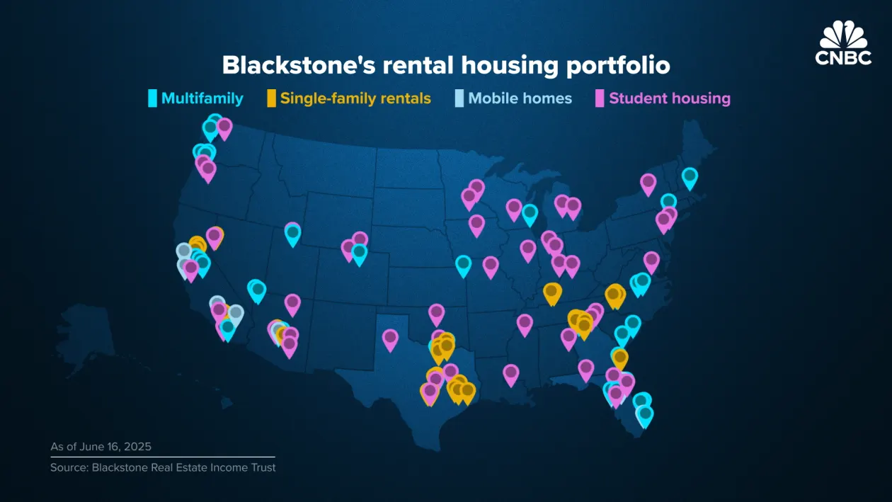 Blackstones US Rental Property Portfolio Map